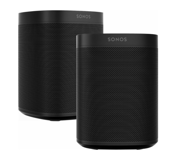 Sonos - Pair of Sonos One Wireless Speakers with Amazon Alexa Voice