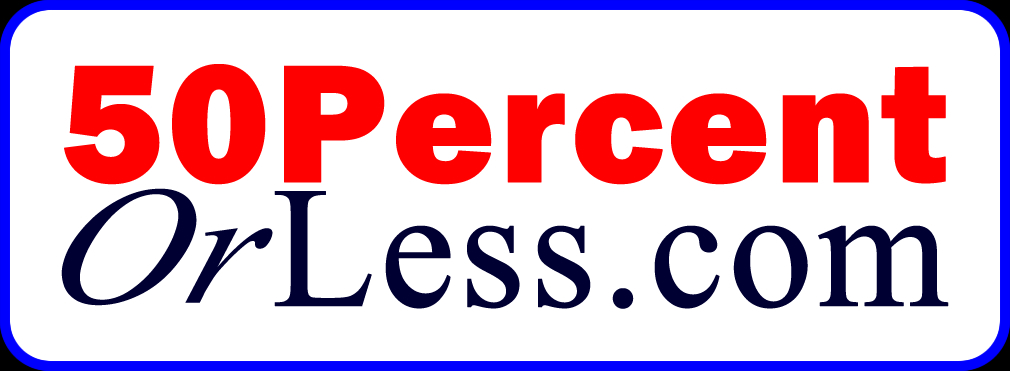 50PercentOrLess.com Logo