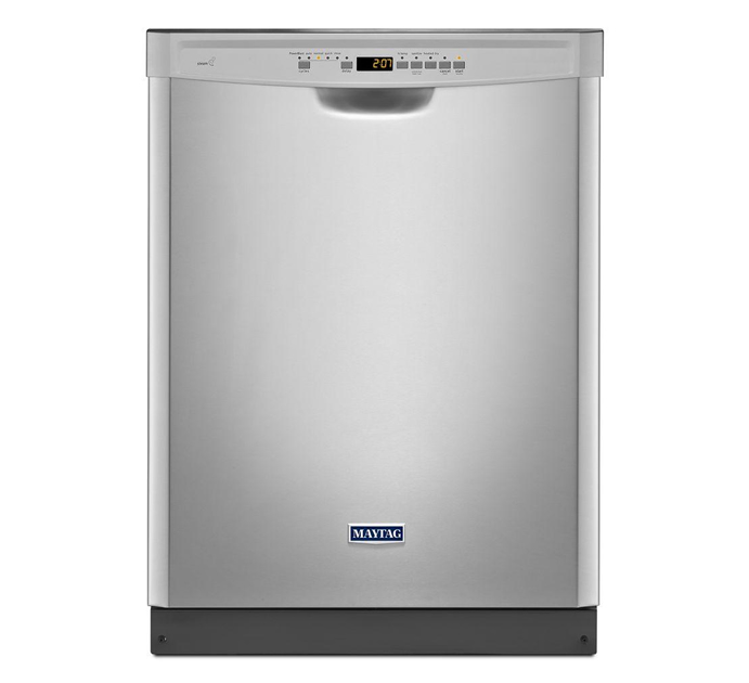 Maytag Front Control Dishwasher in Monochromatic Stainless Steel with Stainless Steel 