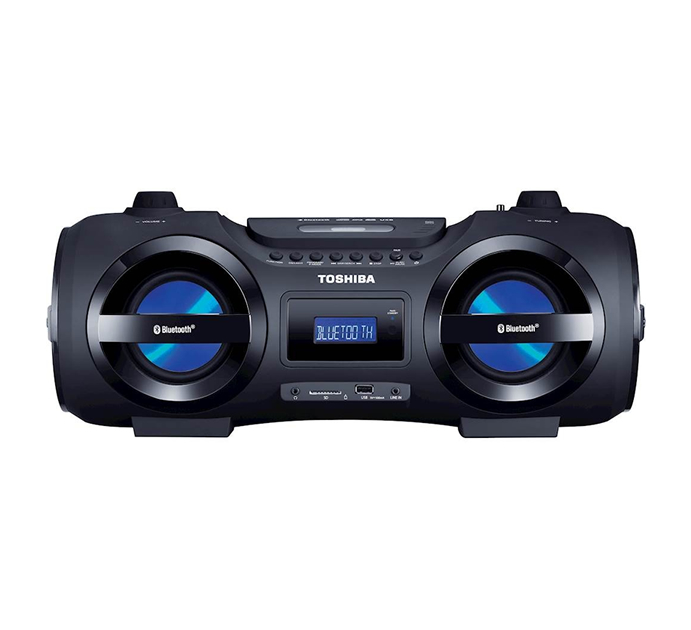 Toshiba - 25W Portable CD Boombox - Black